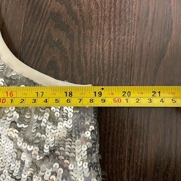 Club Monaco Silver Sequin Mini Sheath Dress - Picture 9 of 15